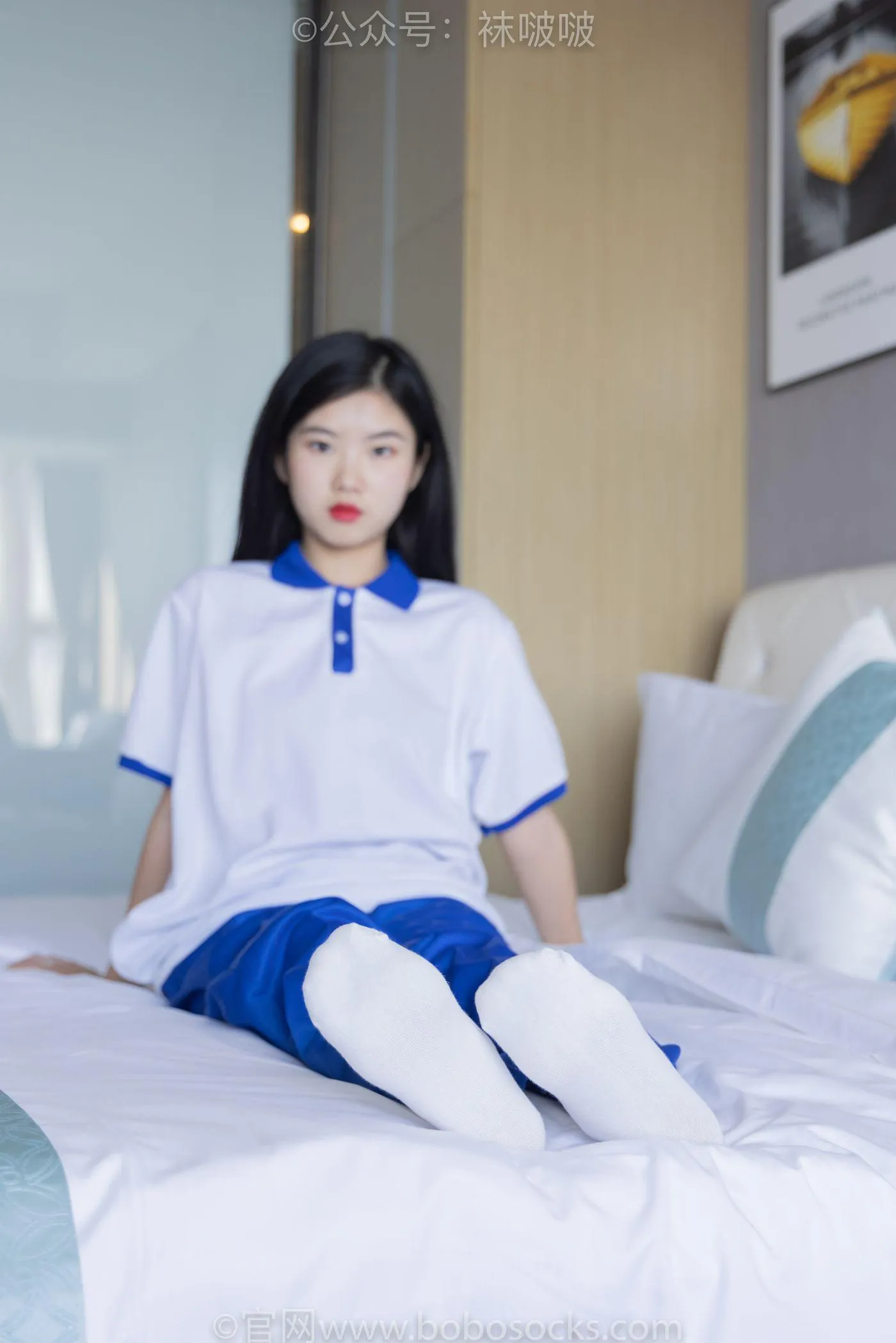 [BoBoSocks袜啵啵]NO.039 小奶熊-校服、vans帆布鞋、短白棉袜、裸足 [154P]插图6